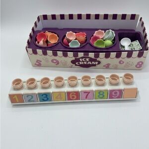 Top Bright Ice Cream Counting And Colour Sorting Pretend Toy Play Set